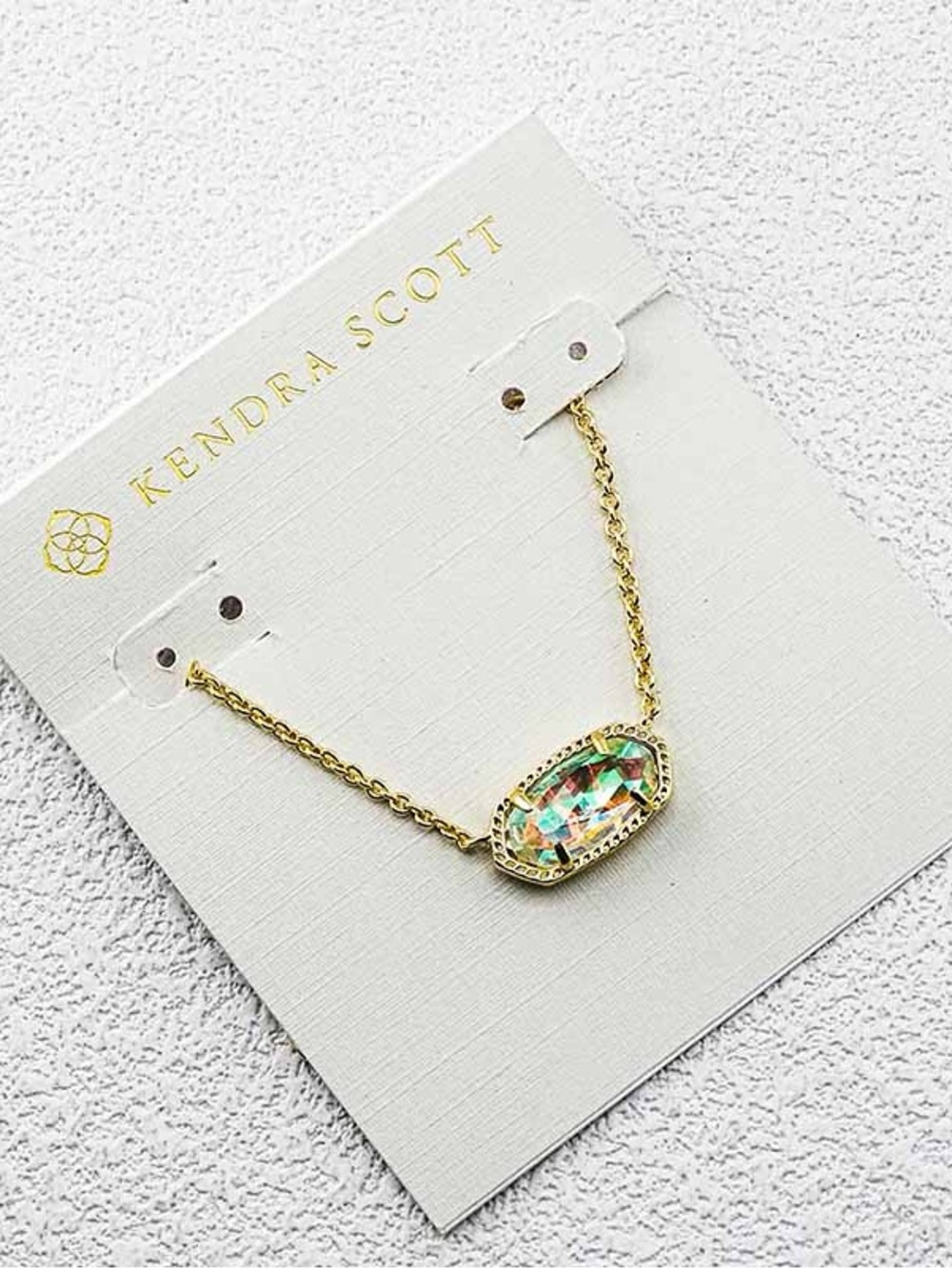Kendra Scott Gold-tone Multicolor Crystal Elisa Necklace